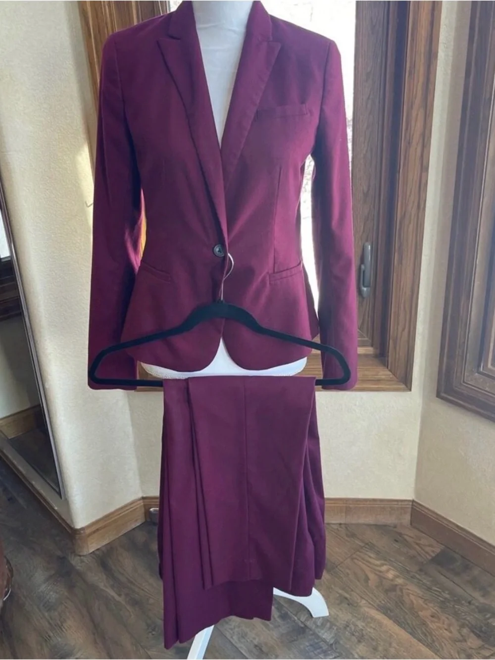 Banana Republic Red Blazer and Pants 3-Piece Suit Set